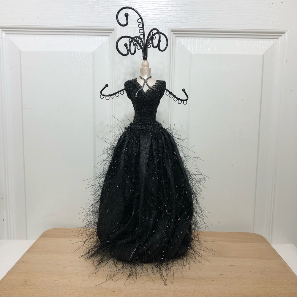 Vintage Black Dress Mannequin‎ Stand Jewelry Holder 15" Tall - Picture 2 of 11